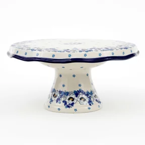 Tortownica ceramiczna 148 <br> 2222X Biało-niebieskie anemony